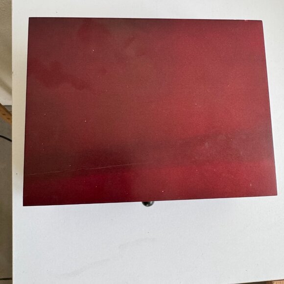 Vintage 1998 Rosewood Flip Top Photo Storage Box w/ 4x6 Frame - Picture 5 of 14